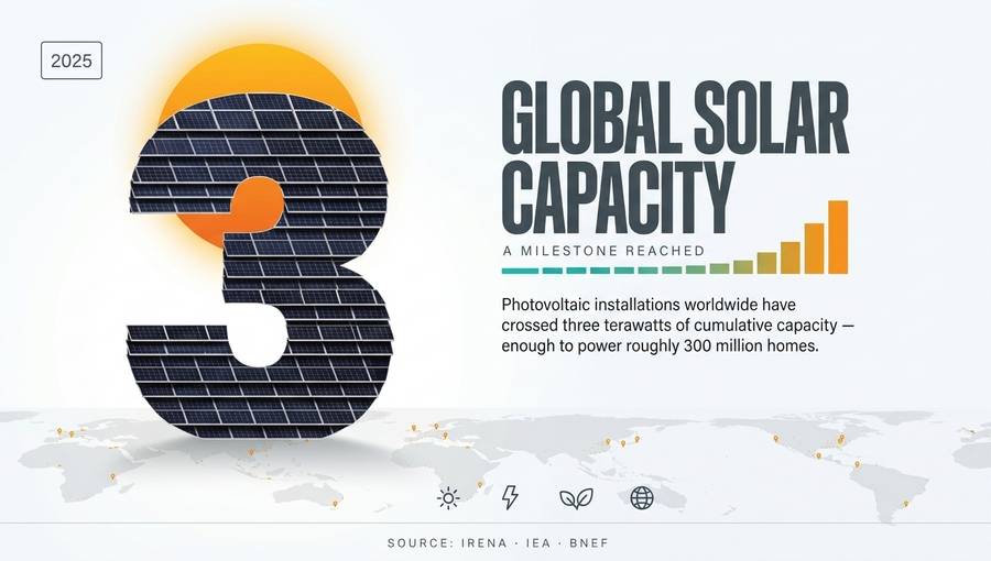 Küresel Güneş Enerjisi Kurulu Gücü 3 Teravatı Aştı