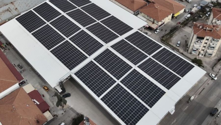 Isparta Davraz Kapalı Pazar Yeri Çatı GES Projesi Tamamlandı