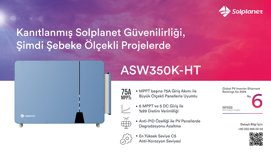 Solplanet’ten Büyük Ölçekli GES Projeleri İçin Yeni 350 kW İnverter