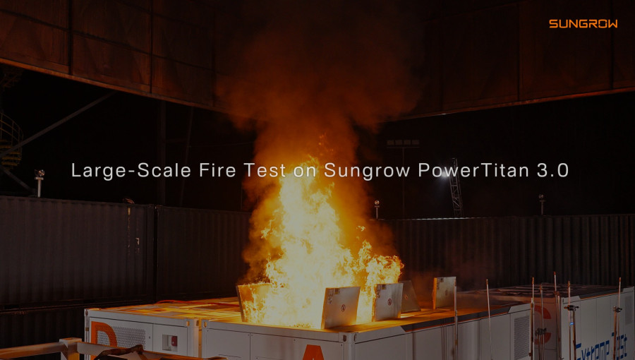 Sungrow PowerTitan 3.0 Batarya Sistemi Yangın Testini Geçti