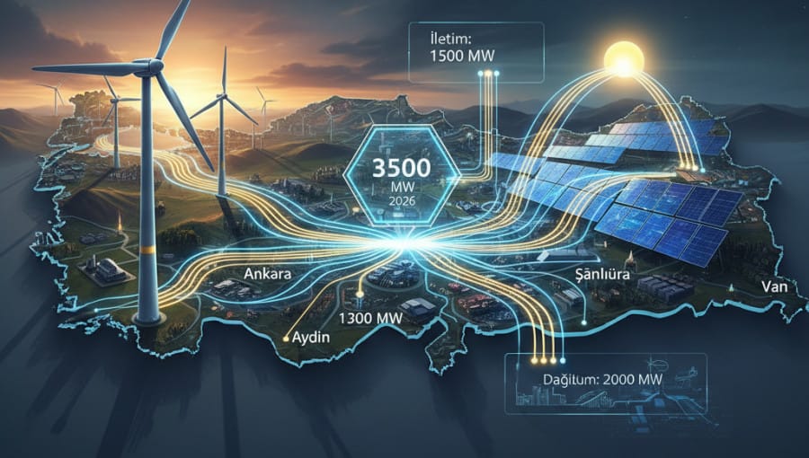 TEİAŞ 2026 Yılı İçin 3500 Megavatlık Kapasite Açıkladı